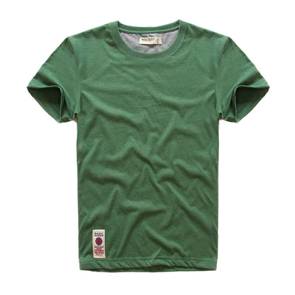 Herren T-Shirt aus Baumwolle in einfarbigen Farben für Frühling und Sommer