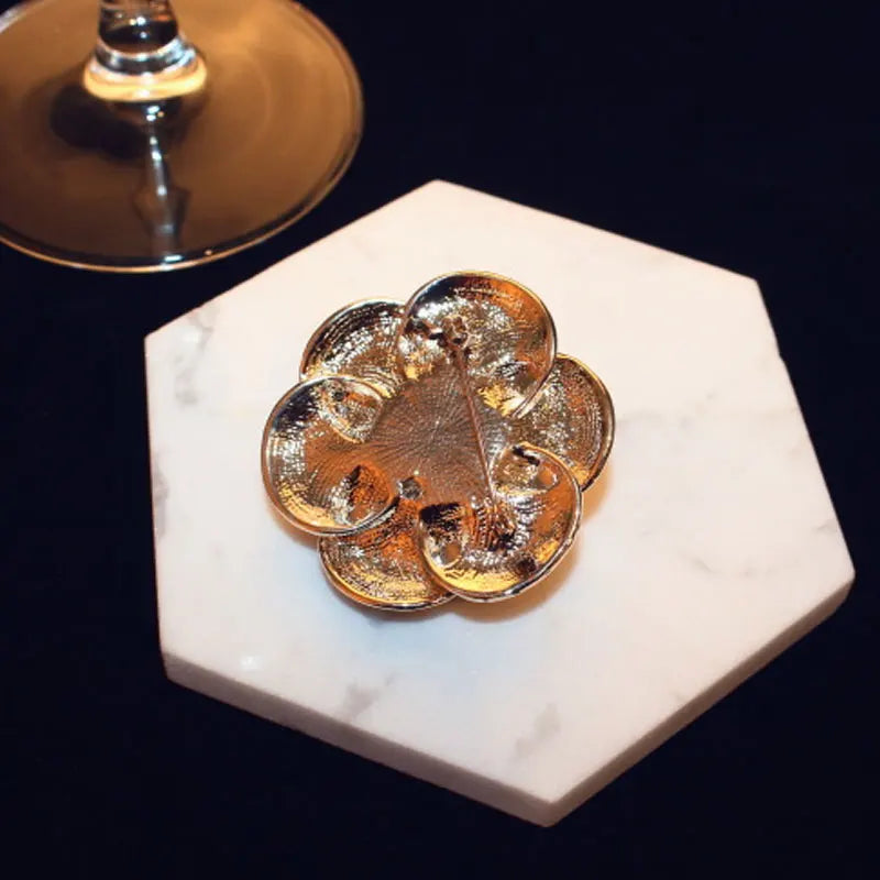 Brosche Kamelie Luxus Strass Schalschnalle Valentinstag Damen