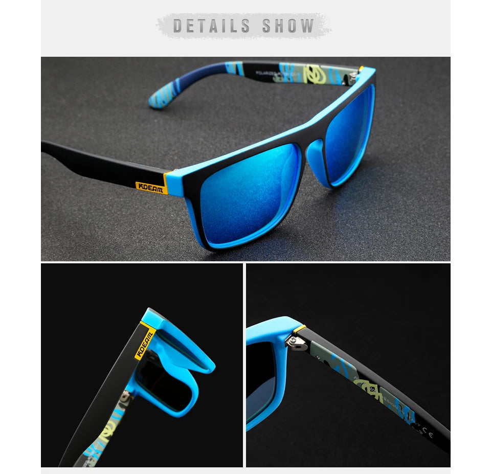 Sonnenbrille quadratisch polarisiert elastisch Spiegel 17 Farben Unisex