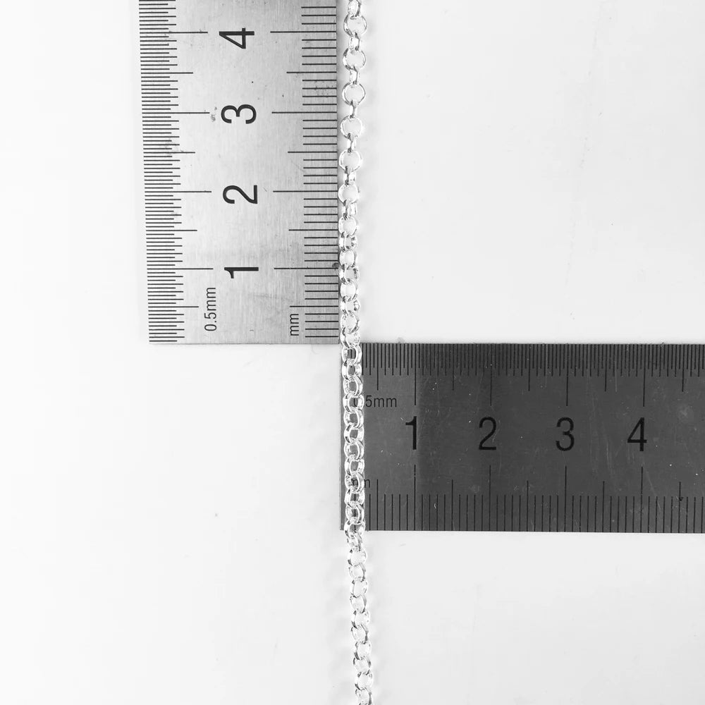 Damen-Halskette Belcher-Kette rund klassisch aus Sterlingsilber