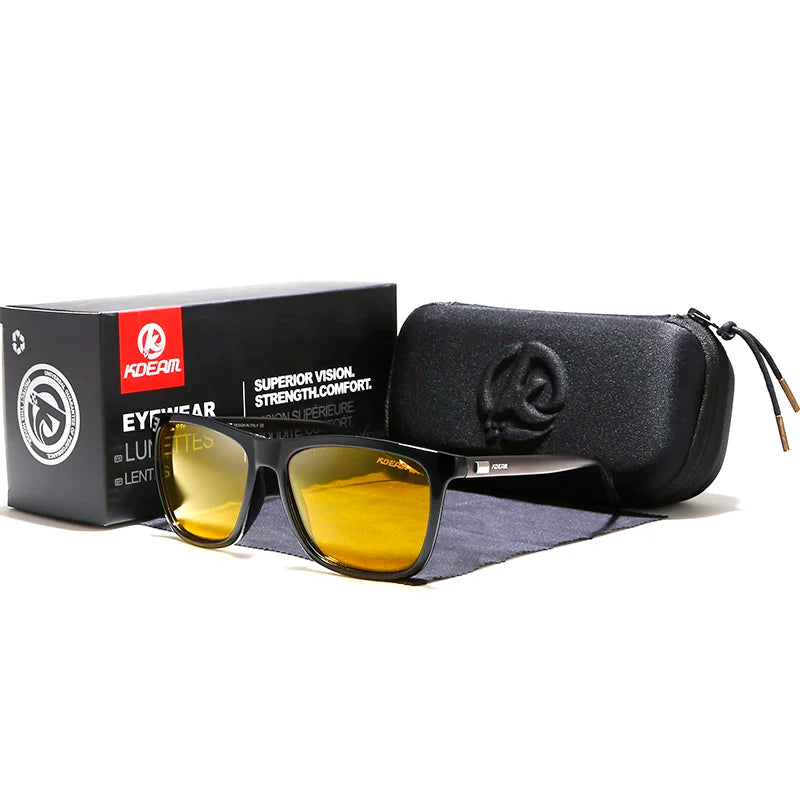 Sonnenbrille Fahren Nachtsicht Al-Mg polarisiert TAC UV400 Komplettzubehör