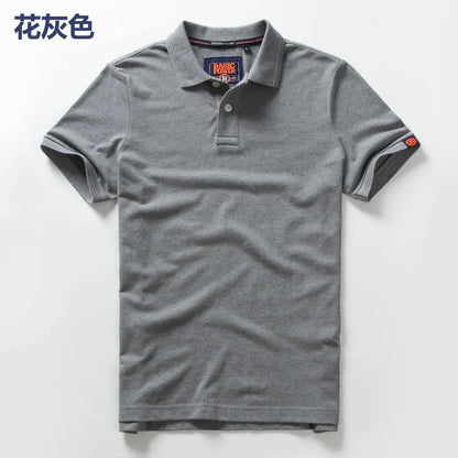 Sommer Herren Poloshirts Baumwollhemden Kurzarm Brief Gesticktes Emblem Einfaches Hemd für Männer Größe M-3XL BP6900