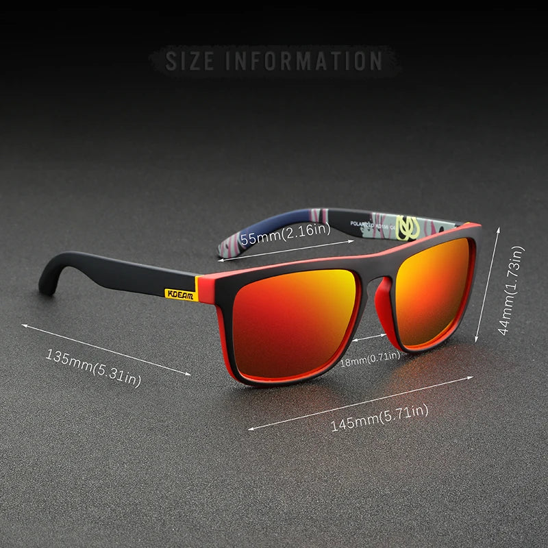 Sonnenbrille quadratisch polarisiert elastisch Spiegel 17 Farben Unisex