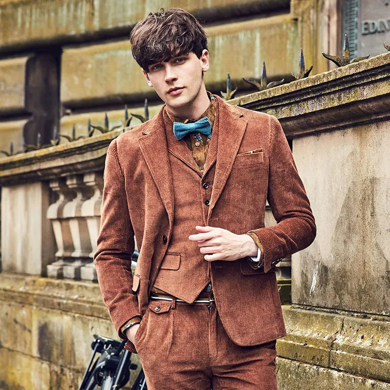 Lange Herren-Anzughose mit blauem Camouflage-Print – Slim Fit für Büro und Freizeit sowie Hochzeiten geeignet.