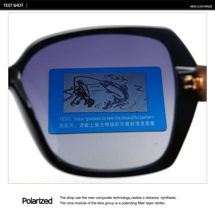 Damen-Sonnenbrille übergroß Farbverlauf UV400 polarisiert Shades