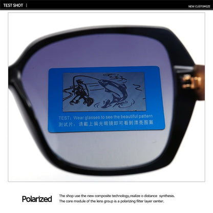 Damen-Sonnenbrille übergroß Farbverlauf UV400 polarisiert Shades