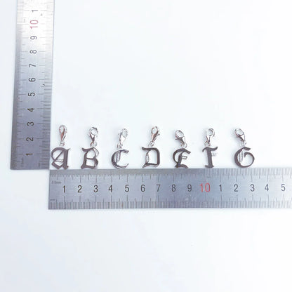 Damen-Charm-Anhänger Buchstaben ABC Glück aus Sterlingsilber