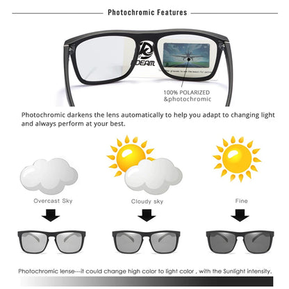 Sonnenbrille polarisiert photochrom Nachtsicht Fahren UV400 Unisex