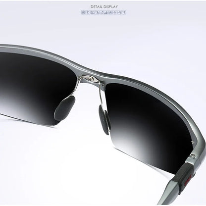 AOWEAR Luxus Qualität Randlose Spiegel Sonnenbrille Männer Polarisierte Sport Im Freien Sonnenbrille Retro UV400 Anti-glare Fahren Sonnenbrille