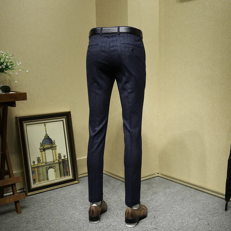 Herren-Anzugset aus 50% Wolle, Slim Fit, grau, für Herbst und Winter, bestehend aus Blazer, Weste und Hose – ideal für Hochzeiten und formelle Anlässe, auch in großen Größen erhältlich.