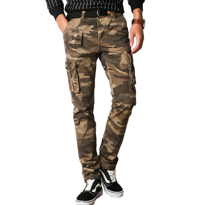 Herren Cargo Hosen im Military-Stil mit Taschen in Multi-Farben
