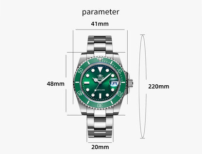 ADDIESDIVE TOP Men Classic Watch 316L Stainless Steel 200M Waterproof C3 Super Luminous Sport Luxury Quartz Watch Reloj Hombre