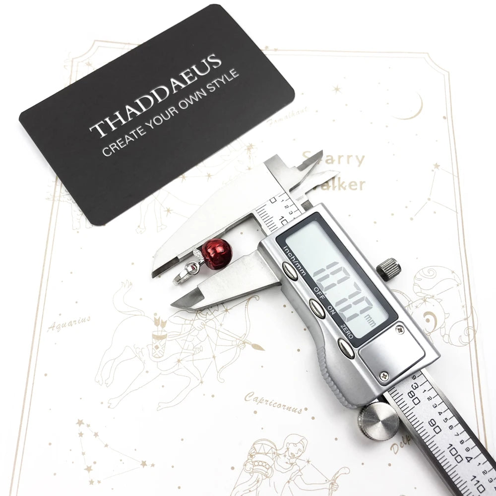 Damen-Charm-Anhänger Apfel rot Symbol Perfektion aus Sterlingsilber