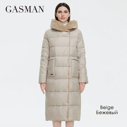 Kurze Damen-Winterjacke mit Pelzkragen und Kapuze – Slim Fit und warm für den Alltag