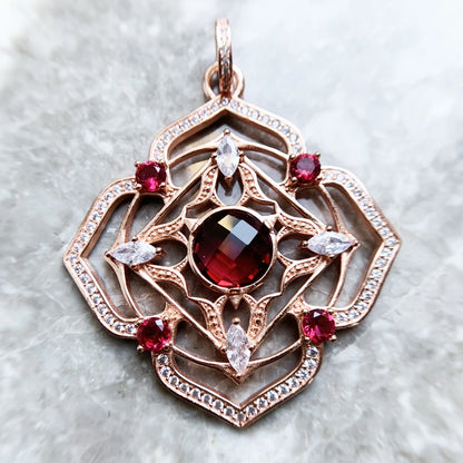 Damen-Charm-Anhaenger Wurzel-Chakra aus Sterlingsilber