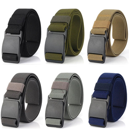 Unisex-Stretch-Gürtel Metallfrei mit Schnellverschluss Elastischer Nylon-Gürtel für Alltag