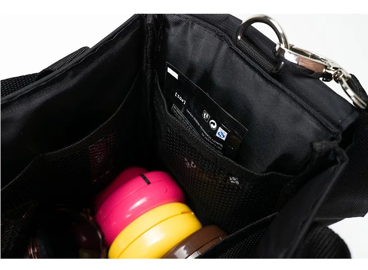 Damen Kosmetiktasche Großes Fassungsvermögen Aus Robuster Oxford-Gewebe Für Reisen Und Alltag Schwarz