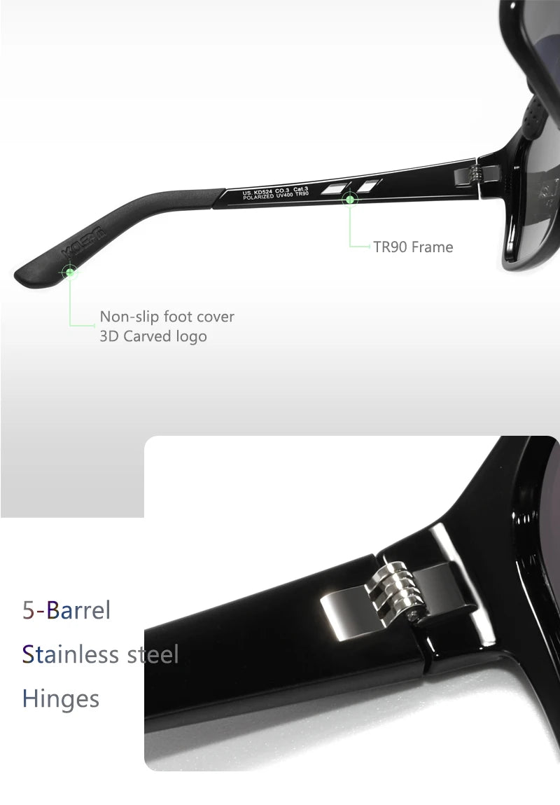 Sonnenbrille Sport TR90 polarisiert rechteckig XL Fahren Damen Herren