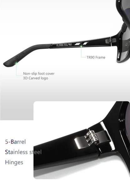 Sonnenbrille Sport TR90 polarisiert rechteckig XL Fahren Damen Herren