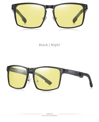 Sonnenbrille Al-Mg quadratisch polarisiert Spiegel Sport Herren Damen