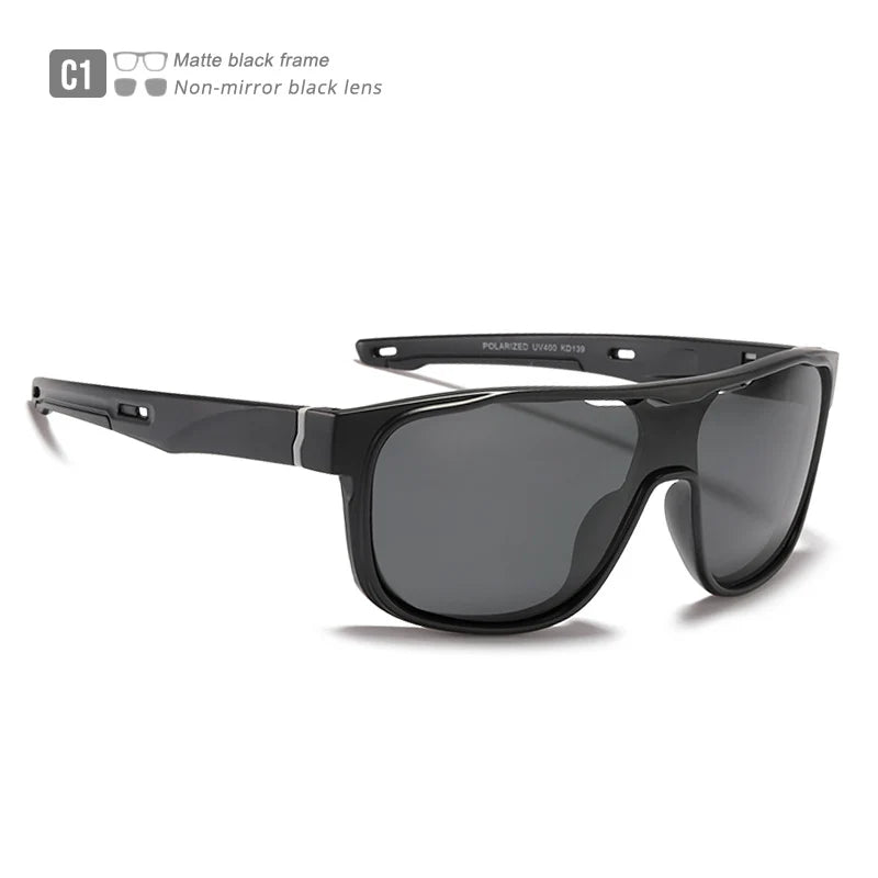 Sonnenbrille Einteiler polarisiert übergroß Schild Sport Herren