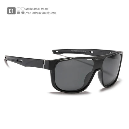 Sonnenbrille Einteiler polarisiert übergroß Schild Sport Herren