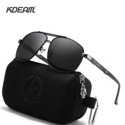 Sonnenbrille Al-Mg quadratisch polarisiert Outdoor UV400 Herren Damen