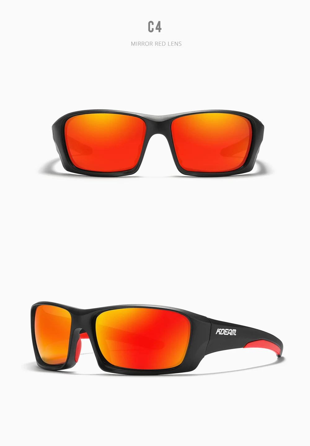 Sonnenbrille Sport TR90 polarisiert Wandern Angeln Reißverschlussetui Herren