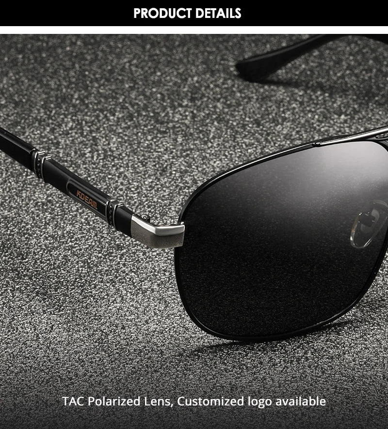 Sonnenbrille Al-Mg quadratisch polarisiert Outdoor UV400 Herren Damen