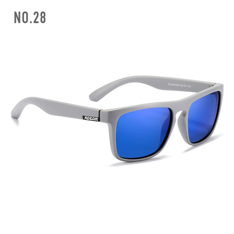 Sonnenbrille quadratisch polarisiert transparent 30 Farben Spiegel Herren