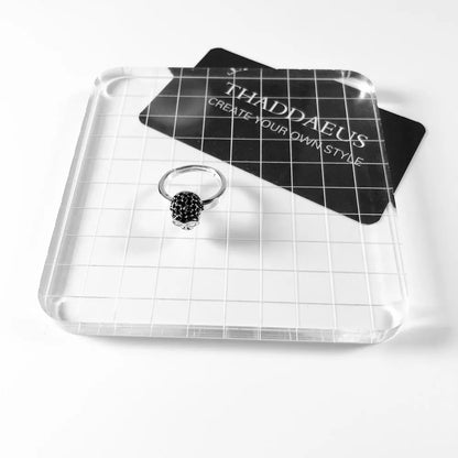 Damen-Ring schwarzer Totenkopf Rebel Punk aus Sterlingsilber