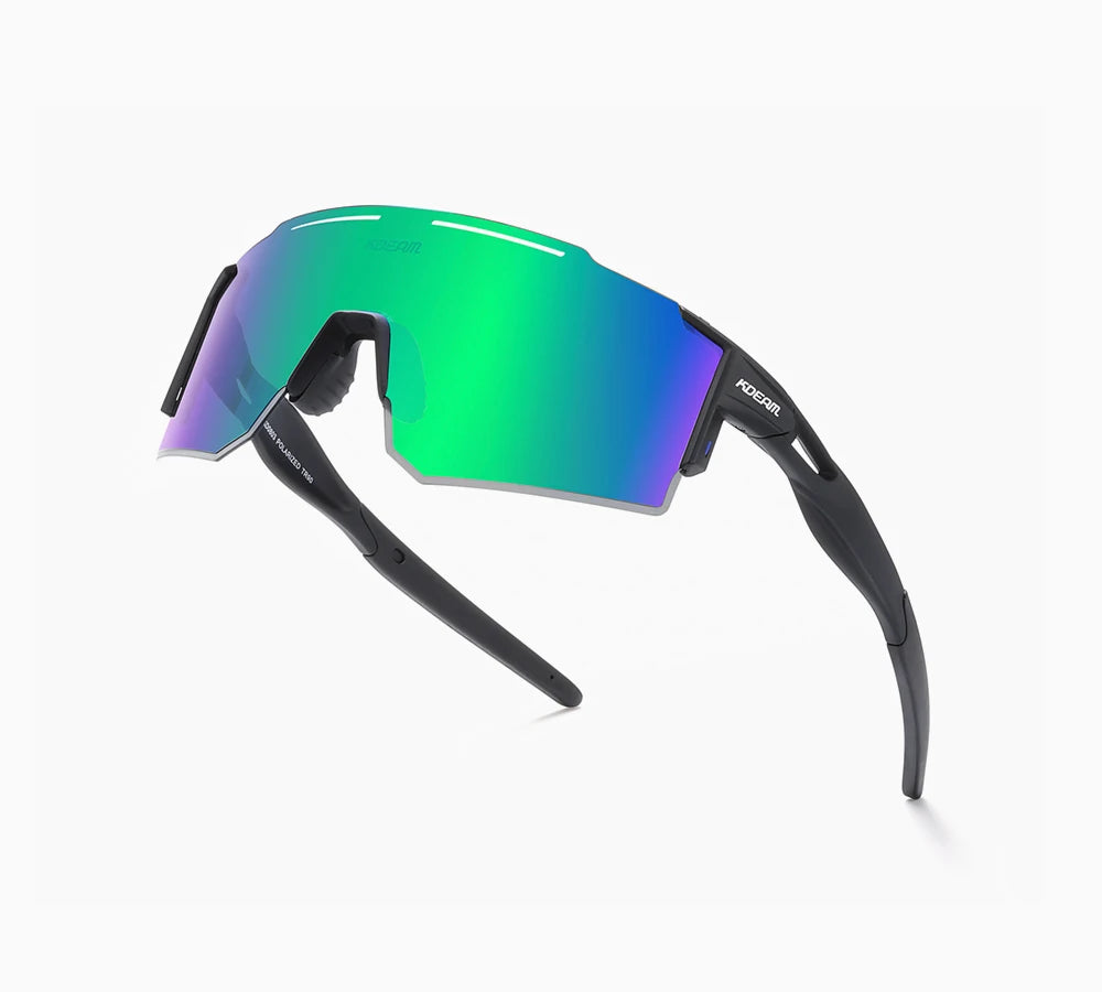 Sonnenbrille Sport TR90 polarisiert 1,2mm Glas Gummisteg winddicht Herren