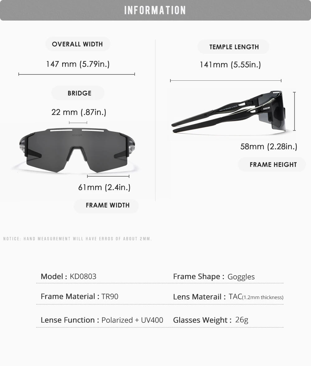 Sonnenbrille Sport TR90 polarisiert 1,2mm Glas Gummisteg winddicht Herren