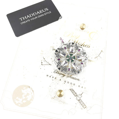 Damen-Charm-Anhänger Kaleidoskop Libelle Magie Frühling aus Sterlingsilber