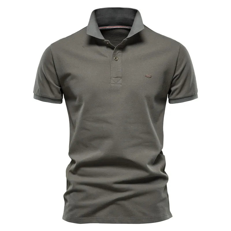 Herren Polo-Shirt aus 100 Prozent Baumwolle im einfarbigen Casual-Stil
