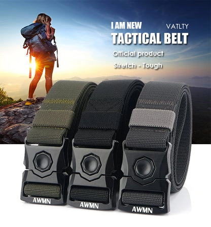 VATLY Taktischer Stretch-Gürtel Herren Nylon mit Zink-Schnellverschluss