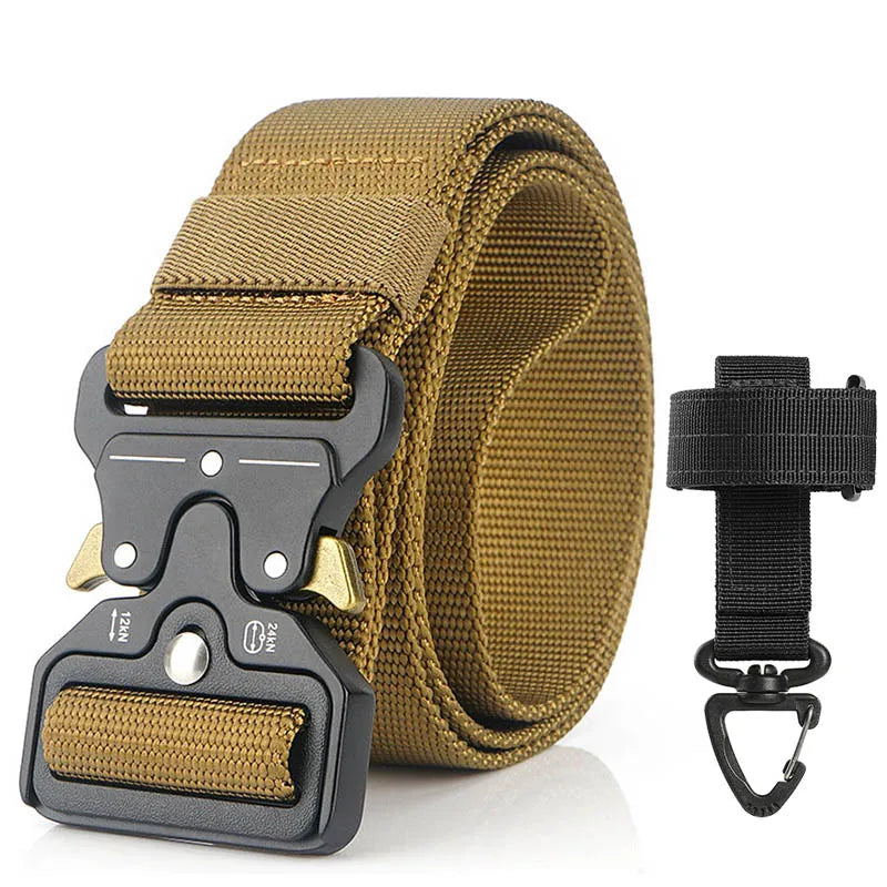 Herren-Taktischer Gürtel aus Nylon Verstellbar Mit Korrosionsbeständiger Schnalle 4,3 cm Breite