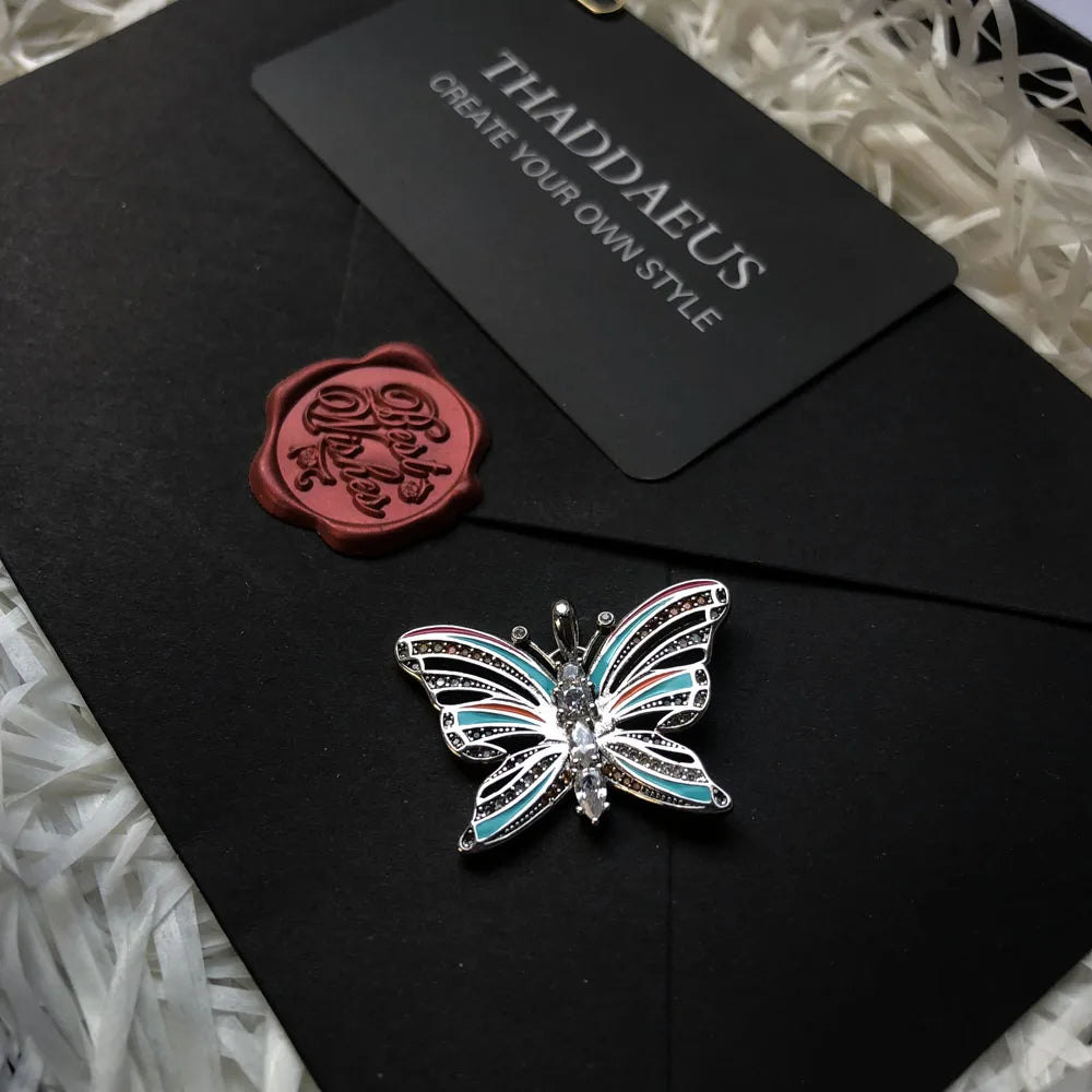 Damen-Charm-Anhaenger Schmetterling tropisch aus Sterlingsilber