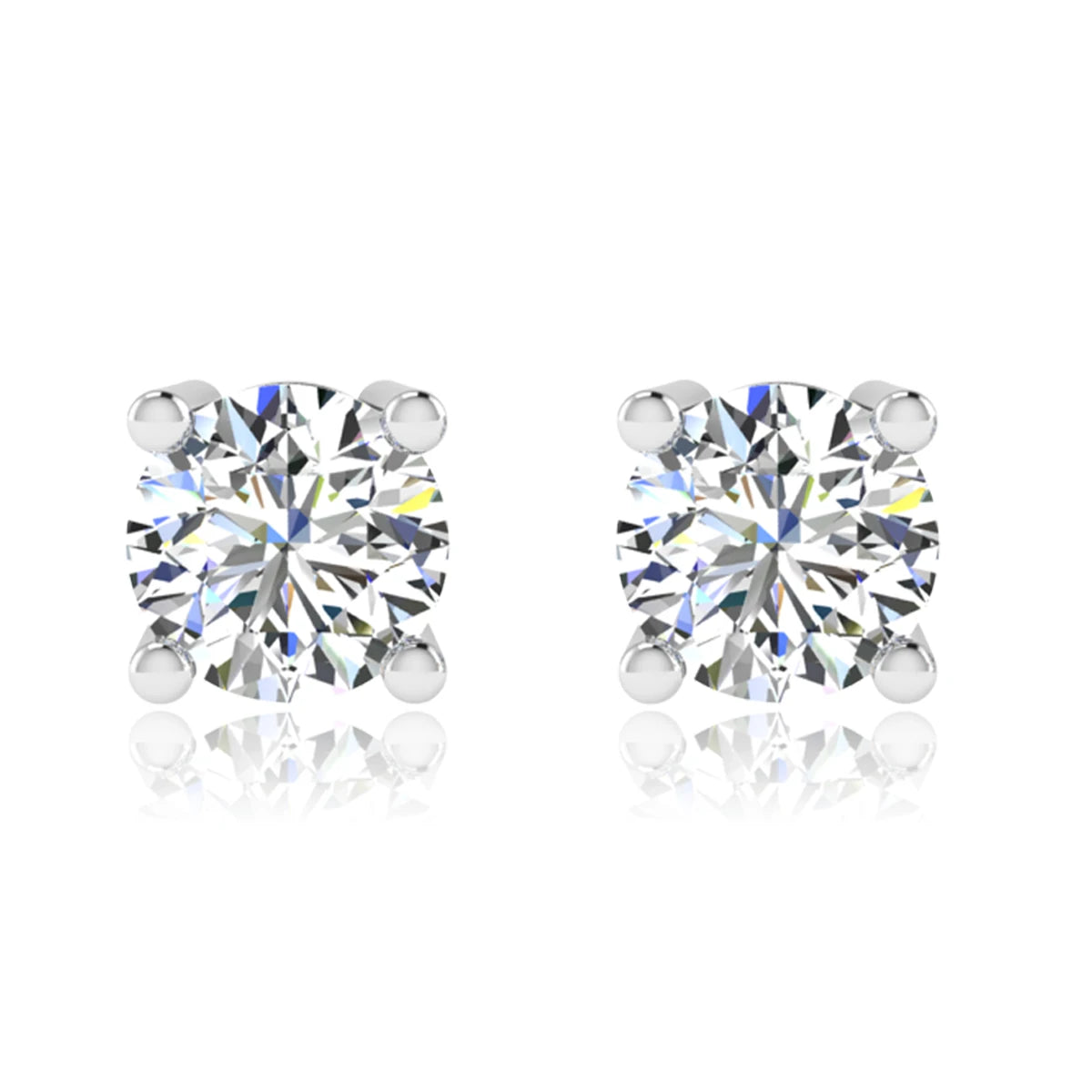 Damen-Ohrstecker Moissanit Mit Zertifikat GRA-Zertifiziert Aus 925er Silber In Weißgold-Optik Für Hochzeit Und Alltag