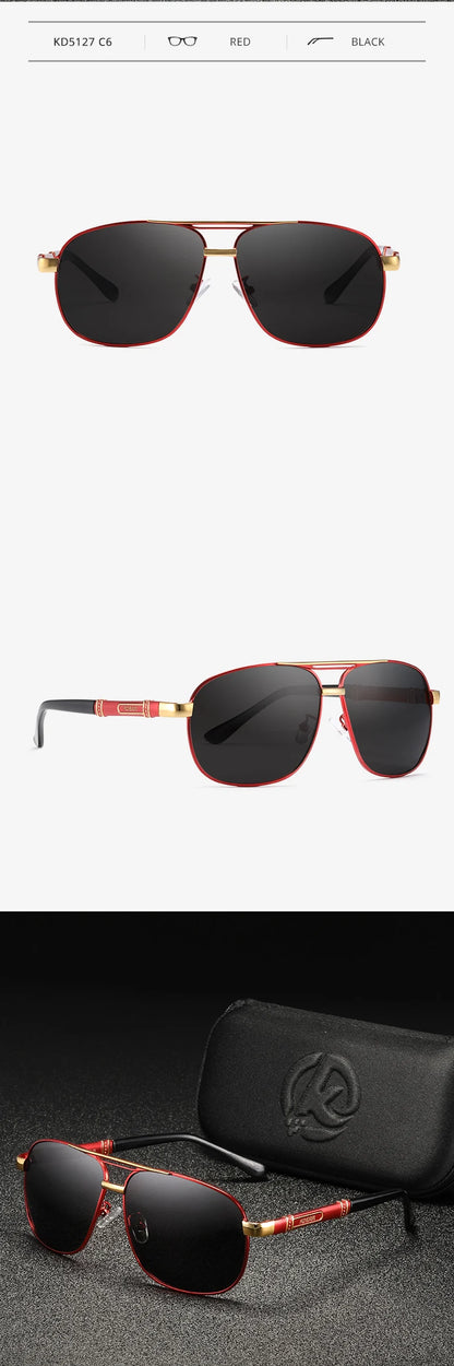 Sonnenbrille Al-Mg quadratisch polarisiert Outdoor UV400 Herren Damen