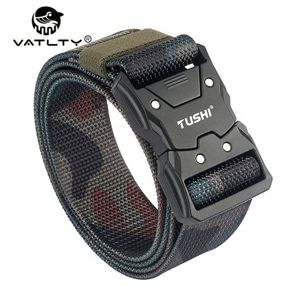 Herren-Taktischer Gürtel aus 1200D Nylon mit Schnellverschluss und robuster Metall-Schnalle, Breite 3,8 cm