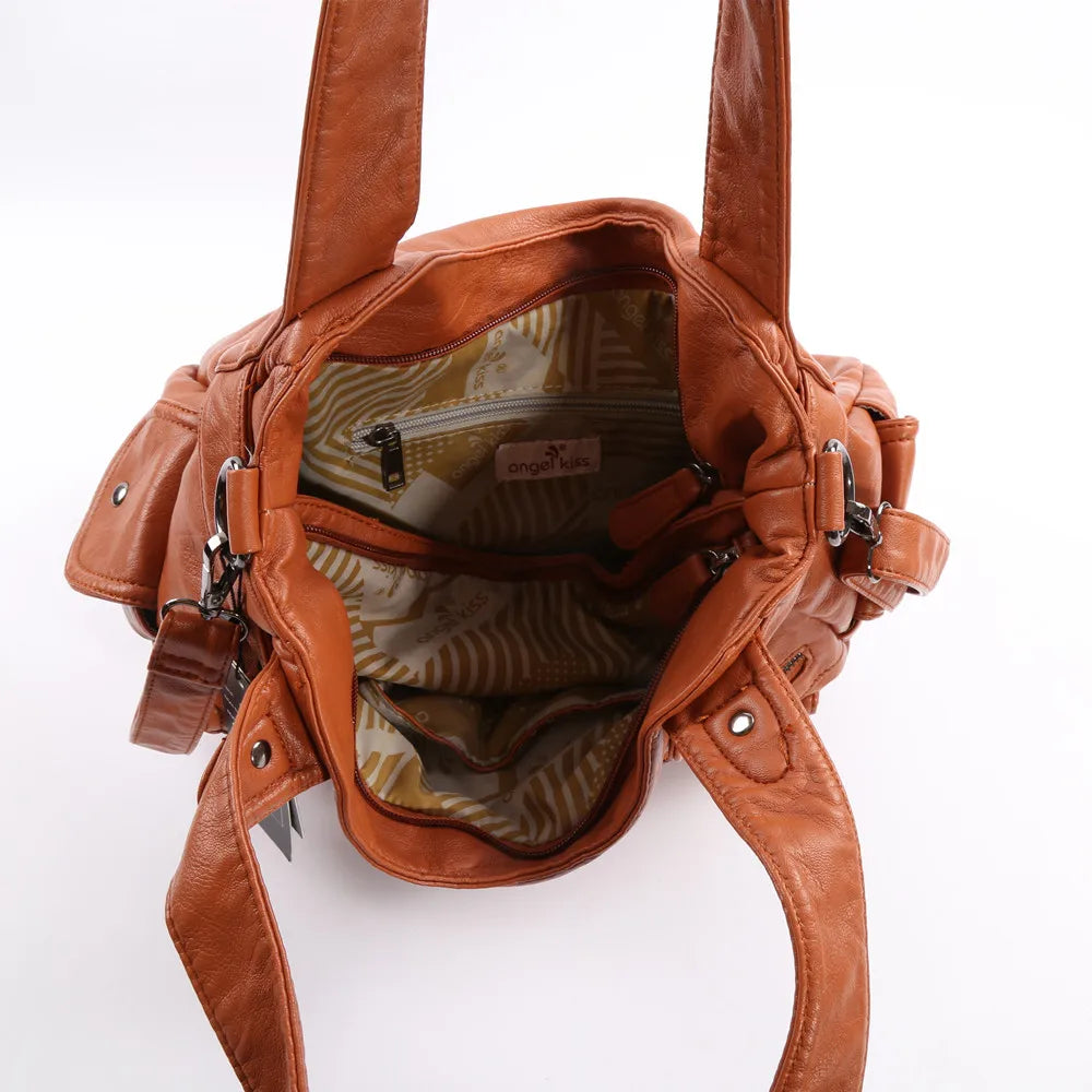 Damen-Handtasche Multifunktionale PU-Tasche Großes Fassungsvermögen Alltagsbegleiter