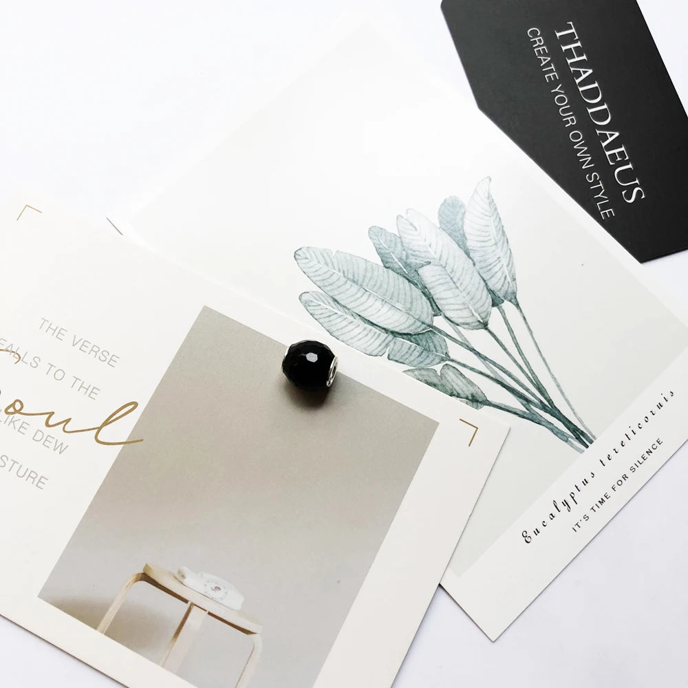 Damen-Charm-Anhänger Kristall facettiert Zirkonia Karma aus Sterlingsilber