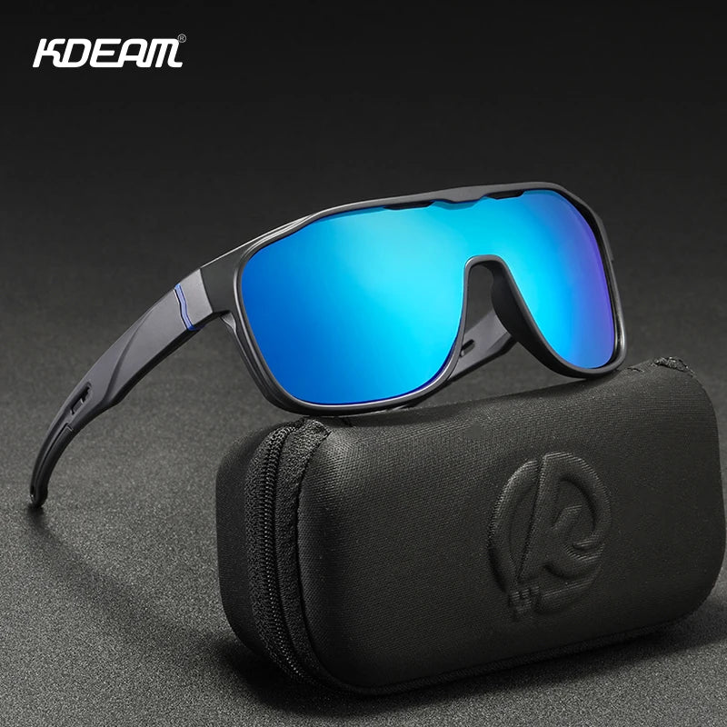 Sonnenbrille Einteiler polarisiert übergroß Schild Sport Herren