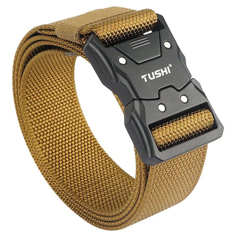Herren-Taktischer Gürtel aus 1200D Nylon mit Schnellverschluss und robuster Metall-Schnalle, Breite 3,8 cm