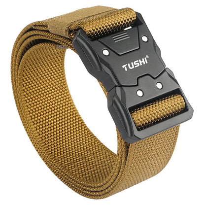 Herren-Taktischer Gürtel aus 1200D Nylon mit Schnellverschluss und robuster Metall-Schnalle, Breite 3,8 cm