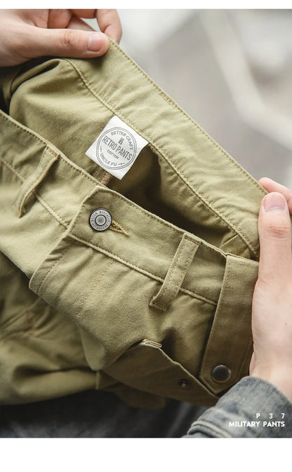 Herren Cargo Shorts im Militär-Stil mit verstellbarer Taille und Taschen