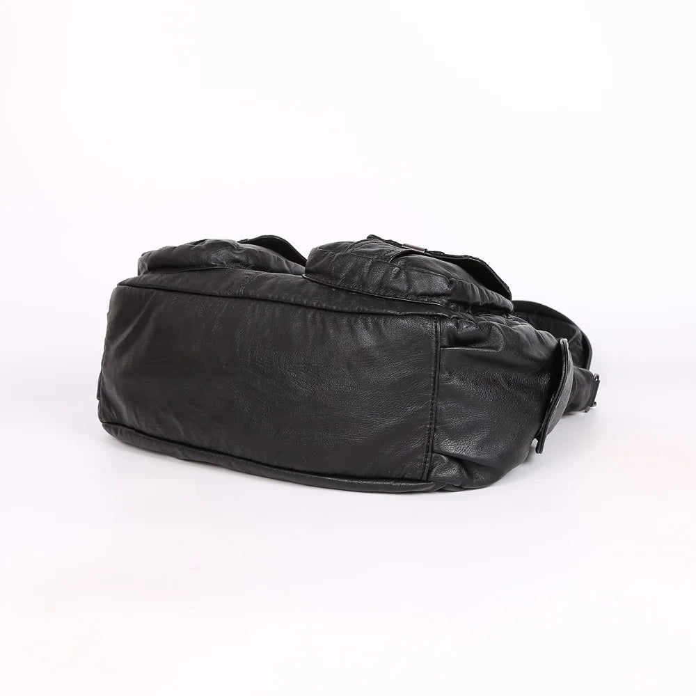 Damen-Handtasche Großes Fassungsvermögen Schultertasche Mit Oberem Tragegriff aus waschbarem PU-Leder