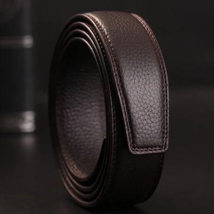 Herren Echtleder-Gürtel Business Casual 3,5 cm Automatik-Schnalle Rindsleder Hochwertig