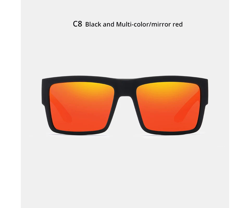 Sonnenbrille quadratisch polarisiert UV400 Punk-Stil elastisch Herren